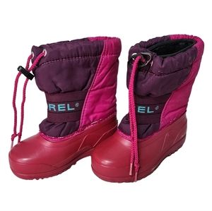 Sorel Pink Purple‎ Neon Cub Sorel Winter Snow Boot Size 8 Toddler